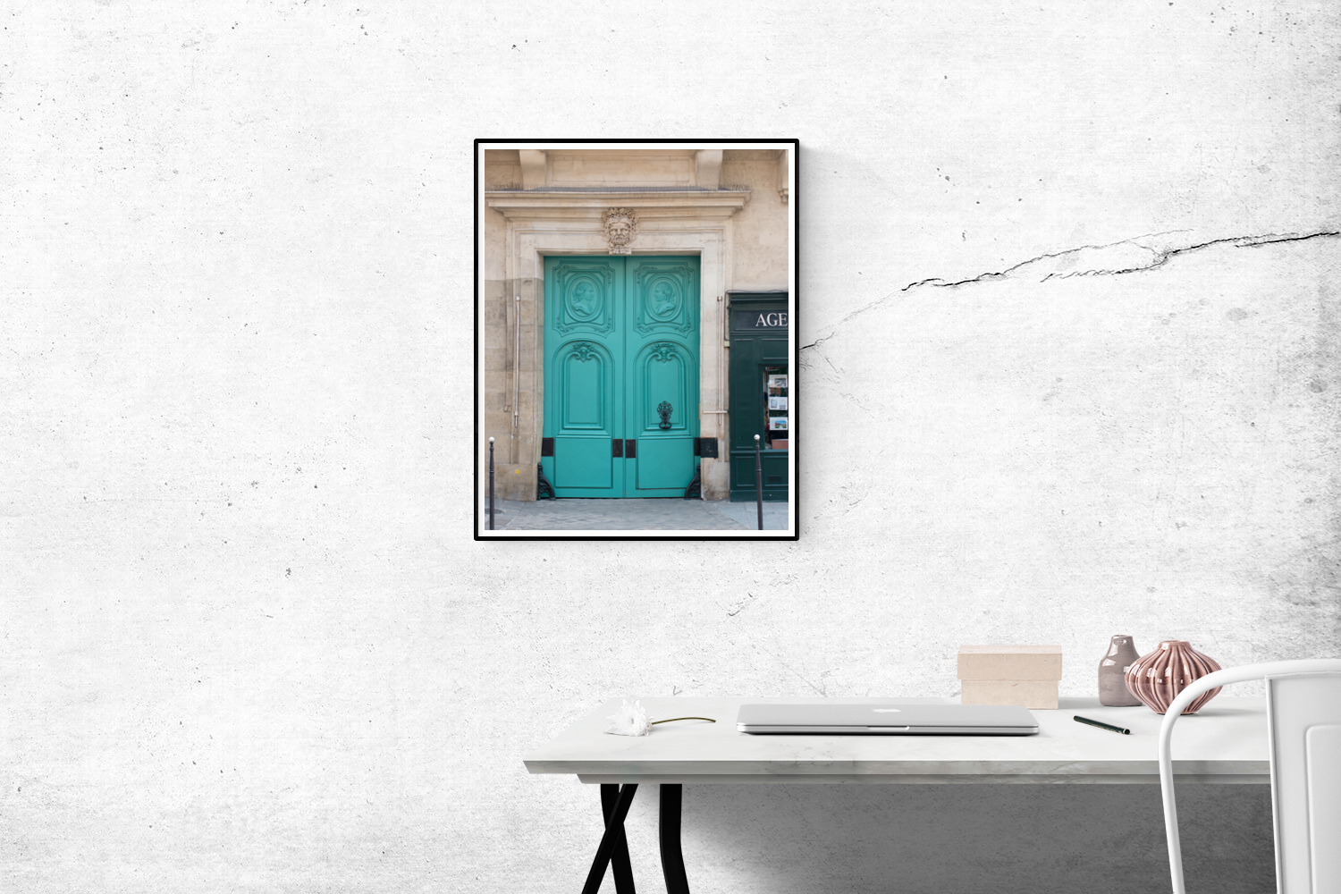 Mint Green Door in The Marais - Every Day Paris 