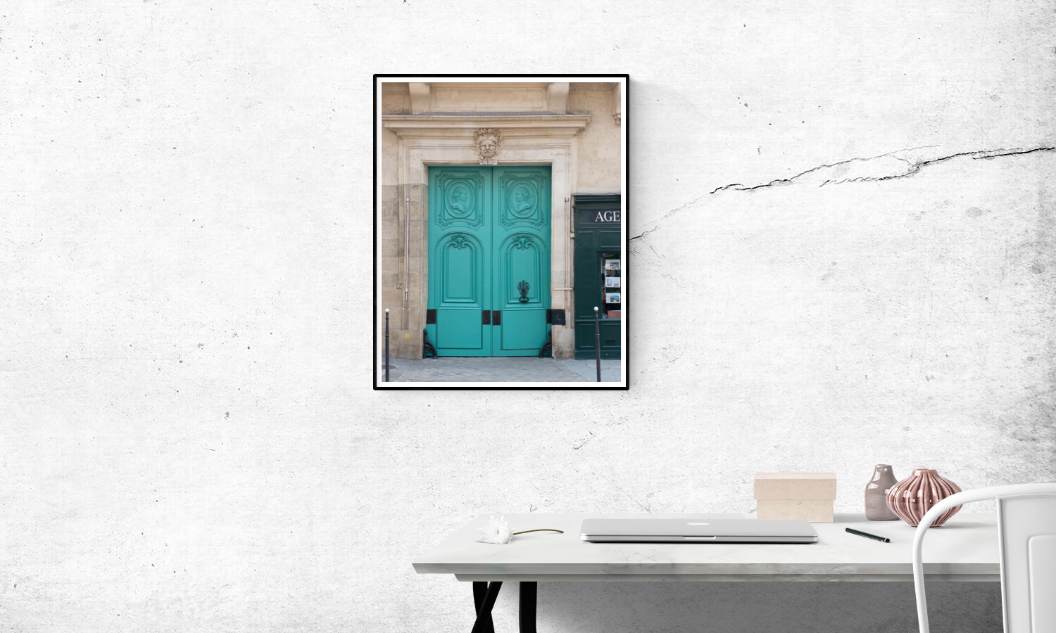 Mint Green Door in The Marais - Every Day Paris 