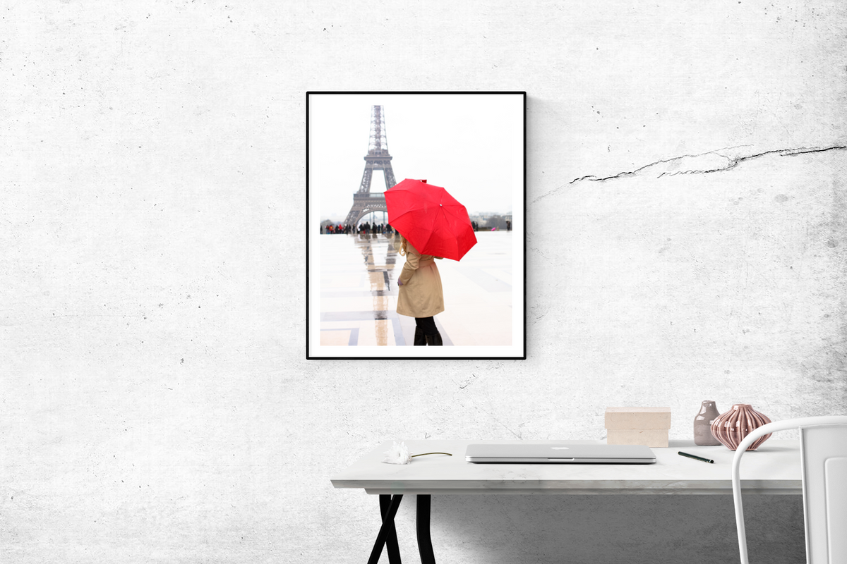 Girl in Paris with the Red Umbrella - Every Day Paris 