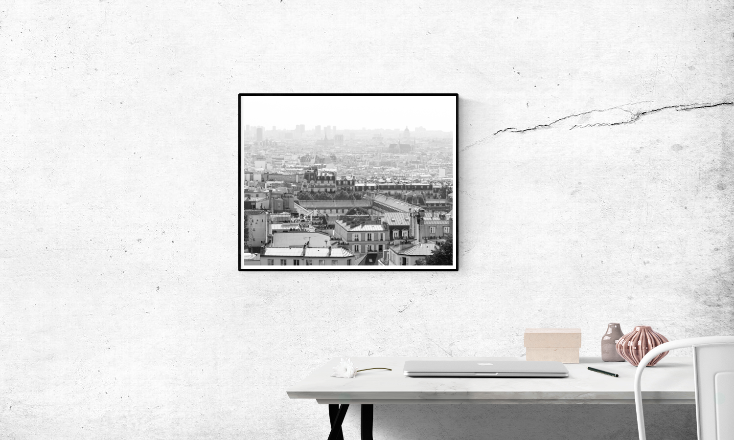 Montmartre View of Paris in Black and White - Every Day Paris 