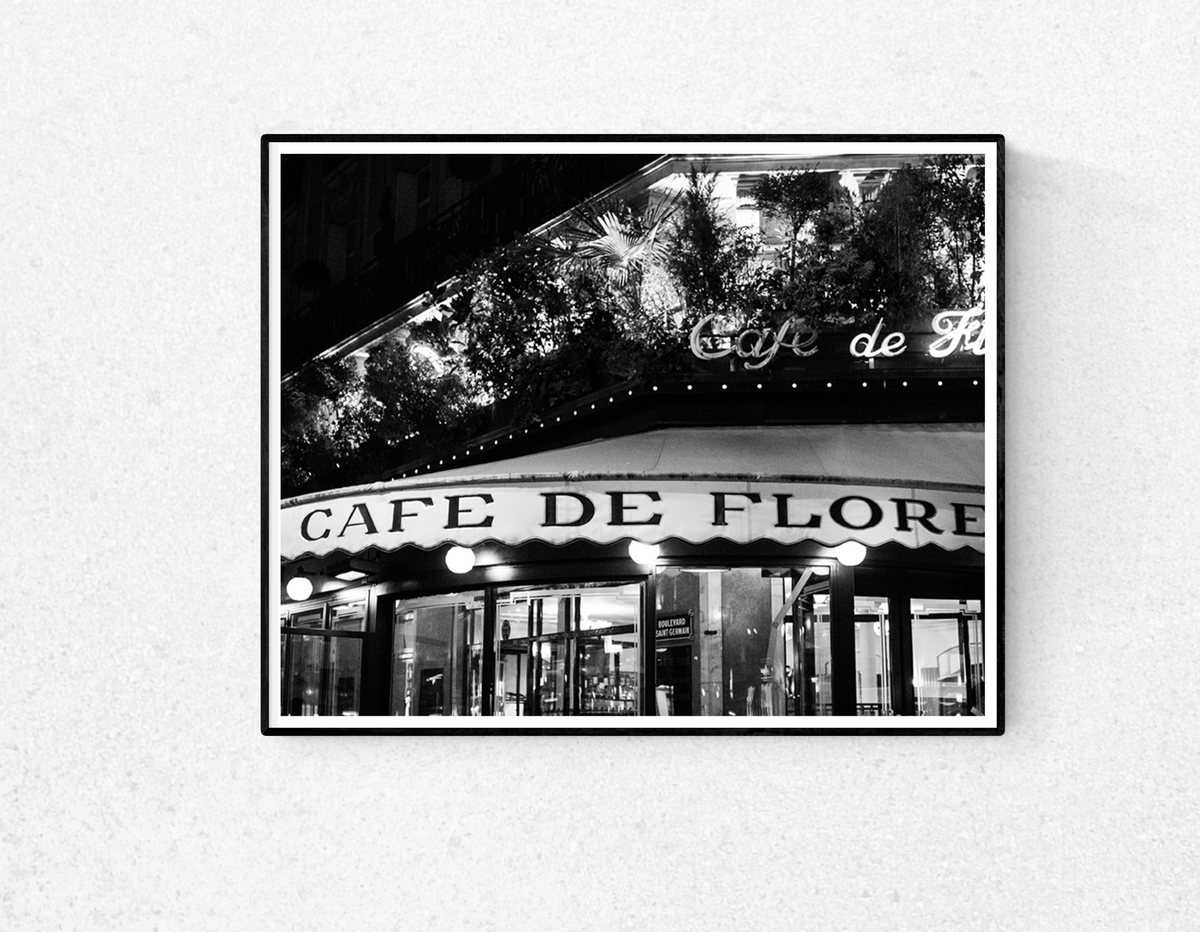 Café de Flore at Night - Every Day Paris 