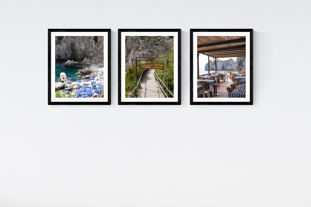 Luigi Beach Club Capri Print Set of 3